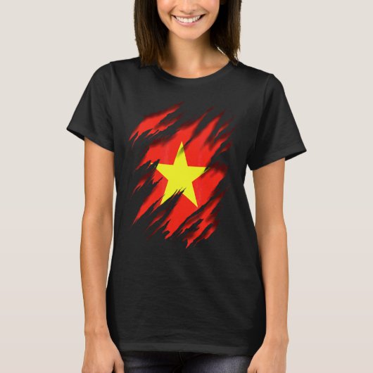 Vnm vietnamesische Flagge vietnamesisch T-Shirt (Vorderseite)