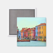 VNT005 BURANO, VENICE, Venetian Lagoon, Fridge Magnet (Vorderseite/Rückseite)