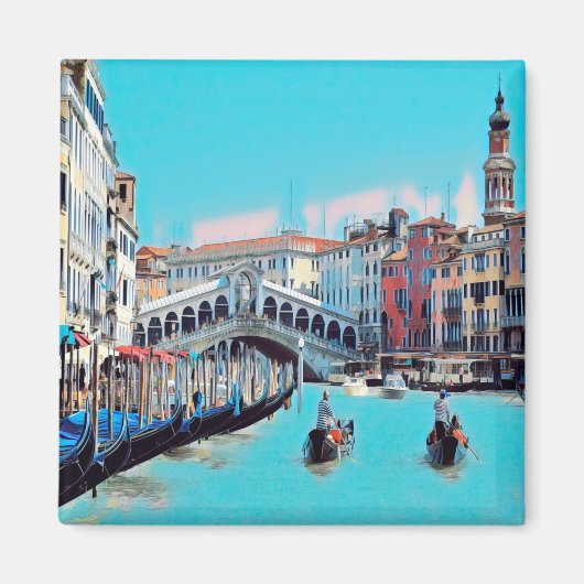 VNT006 VENICE, RIALTO, Gondeln, Italien, Kühlschra Magnet (Vorne)