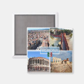 VNT009 VERONA, Mosaic, Veneto, Italy, Fridge Magnet (Vorderseite/Rückseite)