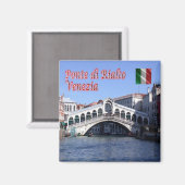 VNT026 VENICE, Rialto Bridge, Italien, Kühlschrank Magnet (Vorderseite/Rückseite)