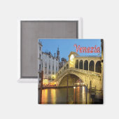 VNT028 VENICE, Rialto Bridge, Italien, Kühlschrank Magnet (Vorderseite/Rückseite)