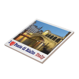 VNT029 VENICE, Rialto Bridge, Italien, Fliese