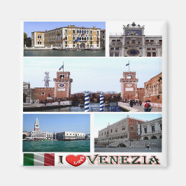 VNT032 VENICE I Liebe, Mosaik, Italien, Kühlschran Magnet