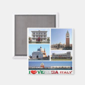 VNT033 VENICE I Liebe, Mosaik, Italien, Kühlschran Magnet (Vorderseite/Rückseite)