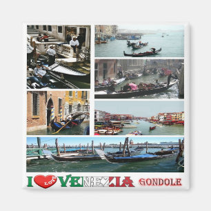 VNT035 VENICE, I Liebe, Gondeln, Italien, Kühlschr Magnet