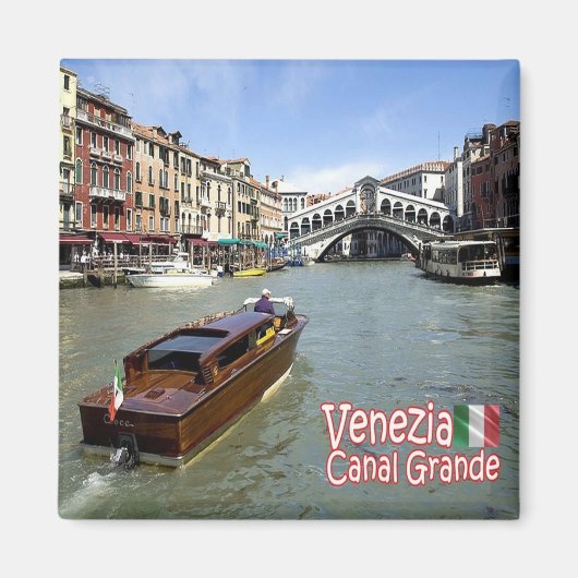 VNT040 VENICE, Panorama, Venetien, Italien, Kühlsc Magnet (Vorne)