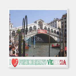 VNT048 VENICE, RIALTO BRIDGE I Liebe, Italien, Küh Magnet