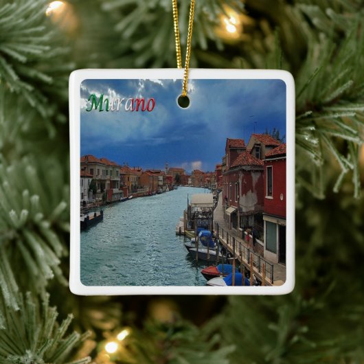 VNT055 VENICE, MURANO, Venetien, Italien, Keramikornament (Baum)