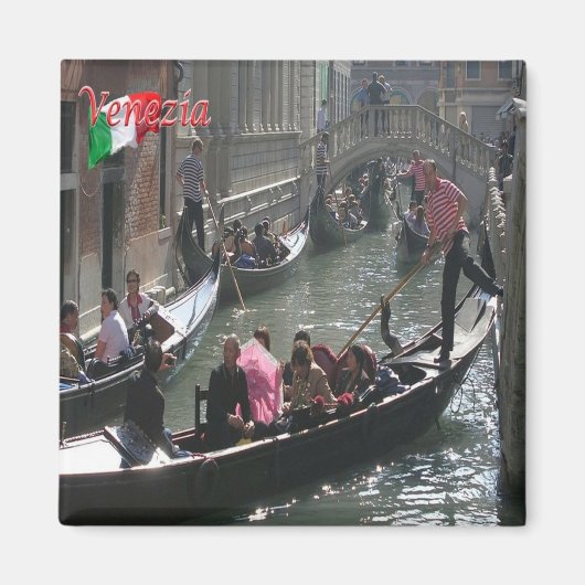 VNT063 VENEDIG, Gondeln, Venetien, Italien, Kühlsc Magnet (Vorne)