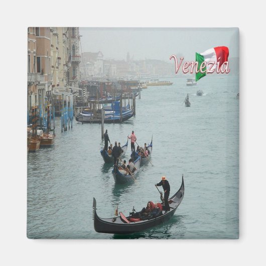 VNT065 VENEDIG, Gondeln, Venetien, Italien, Kühlsc Magnet (Vorne)