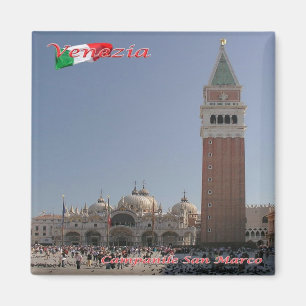 VNT069 VENICE, Saint Mark Bell Tower, Italien, Küh Magnet