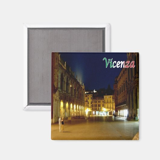 VNT077 VICENZA, Piazza dei Signori, Italien, Kühls Magnet (Vorderseite/Rückseite)