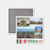VNT080 VICENZA I Liebe, Mosaik, Italien, Kühlschra Magnet (Vorderseite/Rückseite)