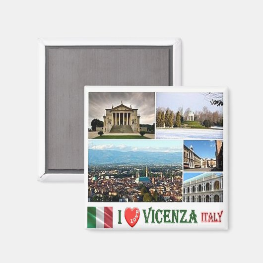VNT080 VICENZA I Liebe, Mosaik, Italien, Kühlschra Magnet (Vorderseite/Rückseite)