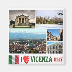 VNT080 VICENZA I Liebe, Mosaik, Italien, Kühlschra Magnet