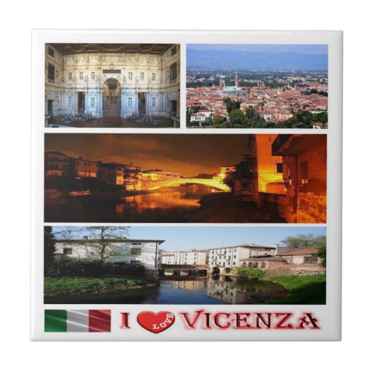 VNT081 VICENZA I Liebe, Mosaik, Italien, Fliese (Vorderseite)