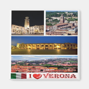 VNT090 VERONA I Liebe, Mosaik, Italien. Kühlschran Magnet