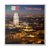 VNT092 VERONA, Kathedrale & Stone Bridge, Fliese (Vorderseite)