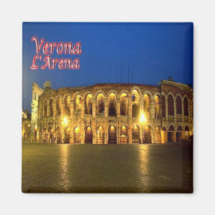 VNT096 VERONA, ARENA at Night, Italien, Kühlschran Magnet
