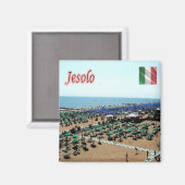 VNT112 JESOLO Beach, Venetien, Italien, Kühlschran Magnet (Vorderseite/Rückseite)