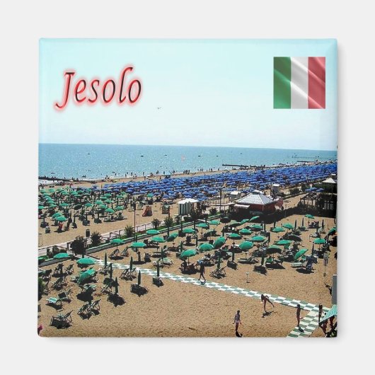 VNT112 JESOLO Beach, Venetien, Italien, Kühlschran Magnet (Vorne)