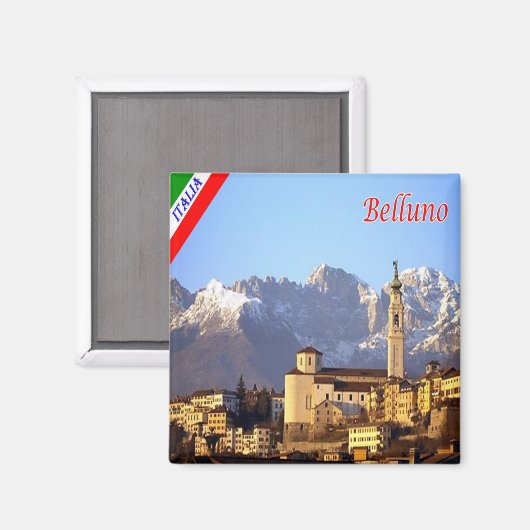 VNT122 BELLUNO, Belluno Schiara, Italien, Kühlschr Magnet (Vorderseite/Rückseite)