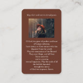 Vntage-Blätter Foto-Gebetskarte Visitenkarte (Rückseite)