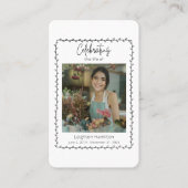 Vntage Orange Foto Gebetskarte Visitenkarte (Vorderseite)