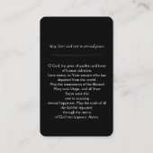 Vntage Orange Foto Gebetskarte Visitenkarte (Rückseite)