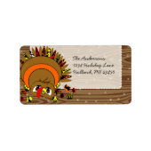 Vntage Schriftart Erntedank Gruß Antik Postkarte Adressaufkleber (Vorne)