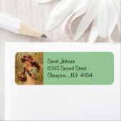 Vntg Viktorianisch Picking-Wildblumen Adressenmark (Insitu)