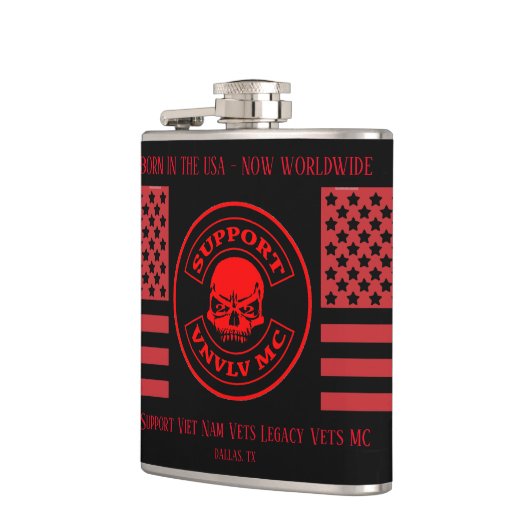 VNVLV MC Worldwide Support Vinyl Wrapper Flask Flachmann (Links)