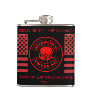 VNVLV MC Worldwide Support Vinyl Wrapper Flask Flachmann