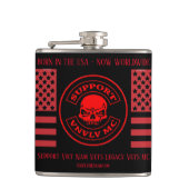 VNVLV MC Worldwide Support Vinyl Wrapper Flask Flachmann (Vorderseite)