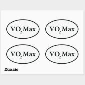 vo2 max ovaler aufkleber (Blatt)