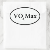 vo2 max ovaler aufkleber (Tasche)