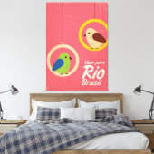 Voar para Rio, Brasilien Reiseplakat. Leinwanddruck (Insitu (Schlafzimmer))