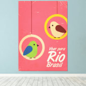 Voar para Rio, Brasilien Reiseplakat. Leinwanddruck (Insitu (Holzboden))