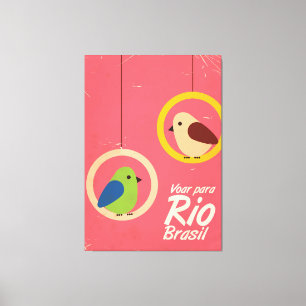 Voar para Rio, Brasilien Reiseplakat. Leinwanddruck