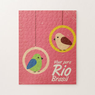 Voar para Rio, Brasilien Reiseplakat. Puzzle