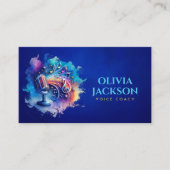 Vocal Coach - Farbenfrohe Wasserfarbe Visitenkarte (Vorderseite)