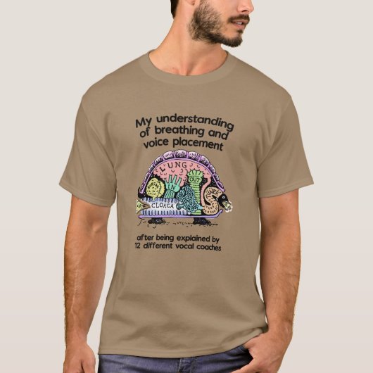 Vocal Coach lustiger Cartoon T-Shirt (Vorderseite)
