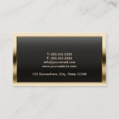 Vocal Coach Moderne Gold Frame Musical Visitenkarte (Rückseite)