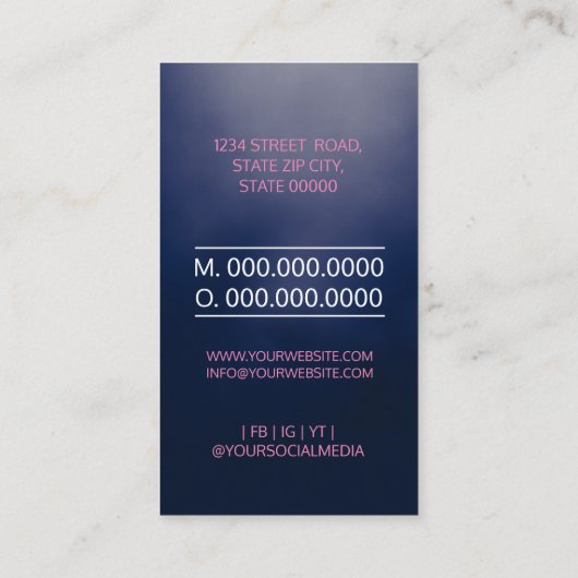 Vocal Coach Singer Visitenkarte (Rückseite)