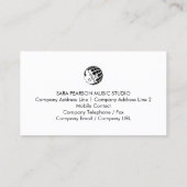 Vocal Coach Singing Lessons Gold Monogram Visitenkarte (Rückseite)