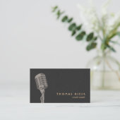 Vocal Coach Vocalist Sängermikrofon Visitenkarte (Stehend Vorderseite)