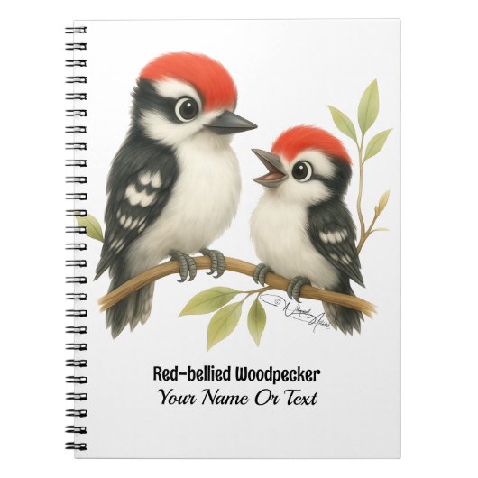Vocal Red-Blies Woodpecker Notizblock (Vorderseite)