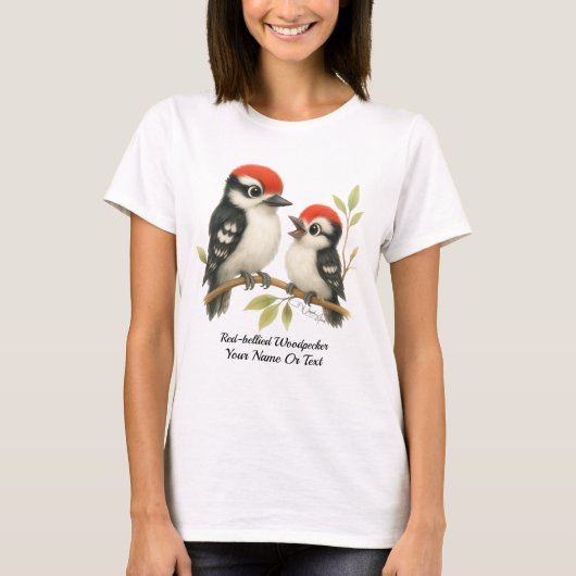 Vocal Red-Blies Woodpecker T-Shirt (Vorderseite)