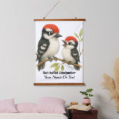 Vocal Red-Blies Woodpecker Wandteppich Mit Holzrahmen (Schlafzimmer)